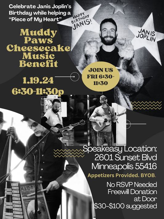 Music Benefit for Muddy Paws Cheesecake